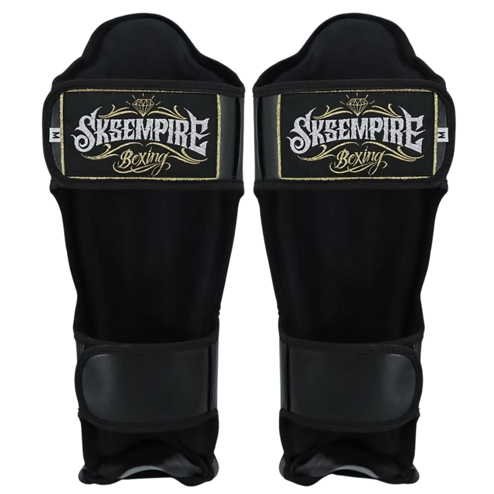 SKS Black Sakyant Muay Thai Shin Guards