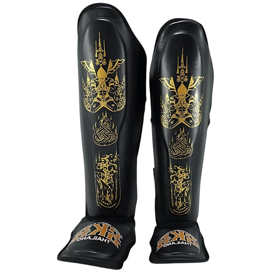 SKS Black Sakyant Muay Thai Shin Guards