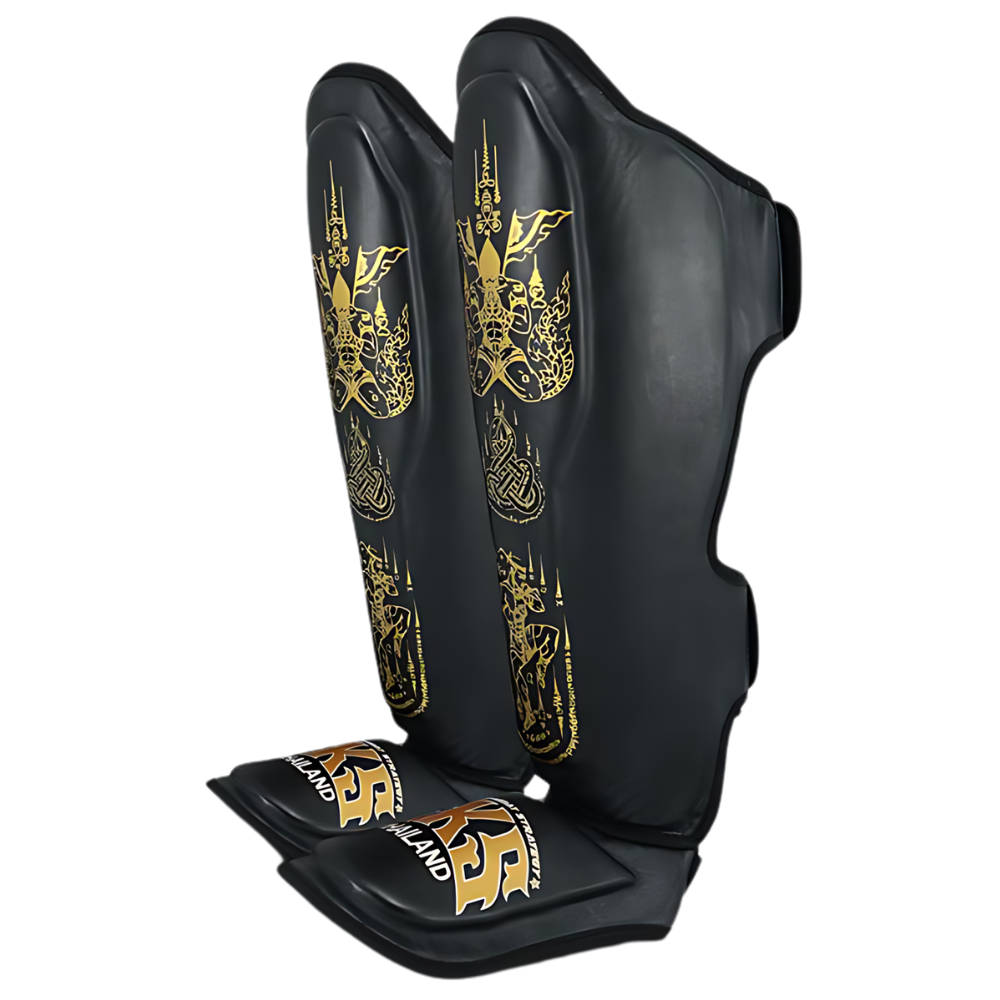 SKS Black Sakyant Muay Thai Shin Guards