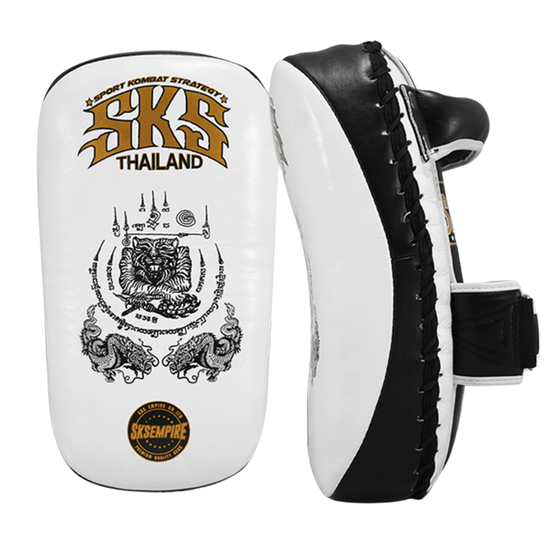 SKS White Sakyant Thai Pads Large Thai Pads SKS 