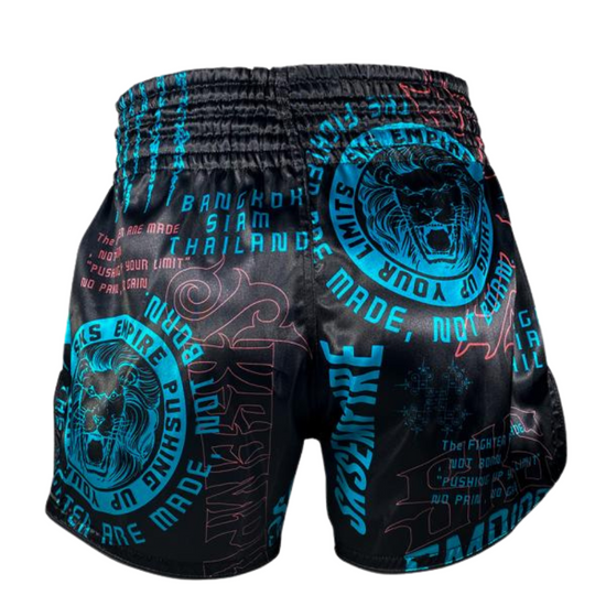 SKS Blue Stickerbomb Muay Thai Shorts