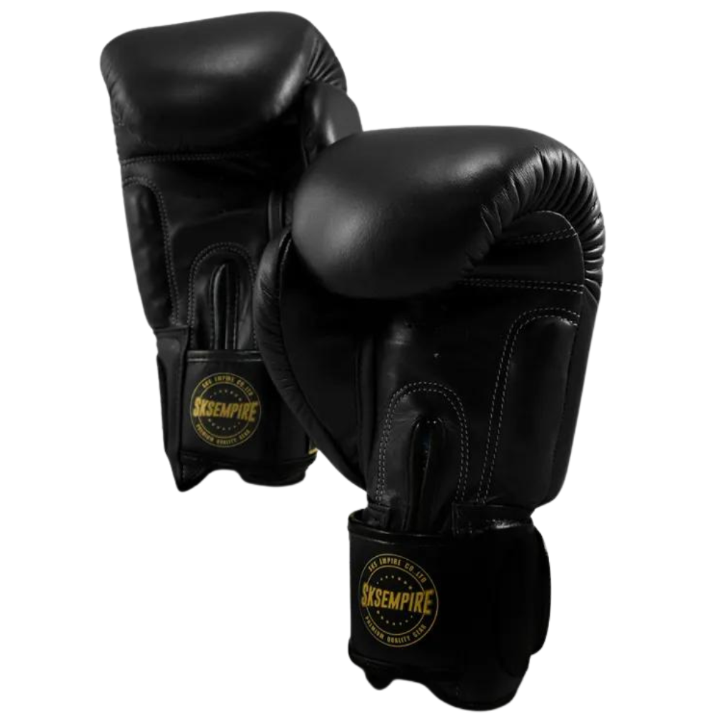 SKS Black Muay Thai Boxing Gloves
