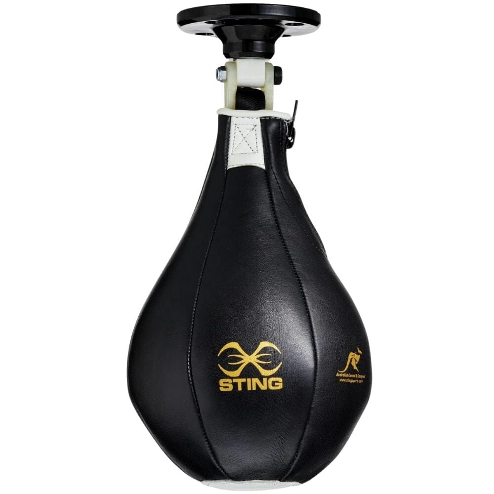 Sting 10 Inch Pro Leather Speedball Kit Speed Bag Kits Sting Black 10 Inch 