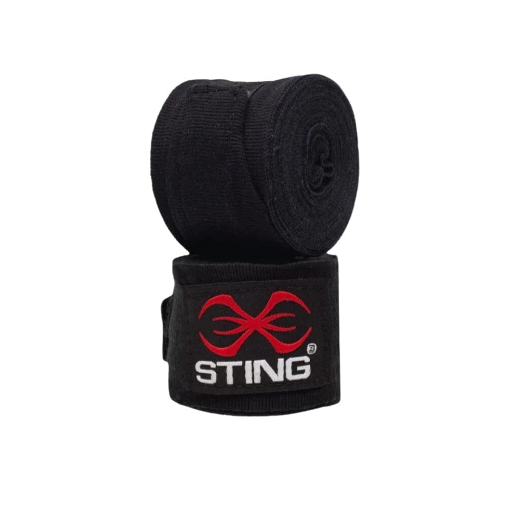 Sting Elasticised 4.5M Hand Wraps Black Hand Wraps Sting Black 4.5m 