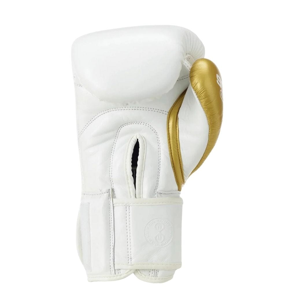 Sting Evolution Hook & Loop Boxing Gloves White/Gold Boxing Gloves Sting 