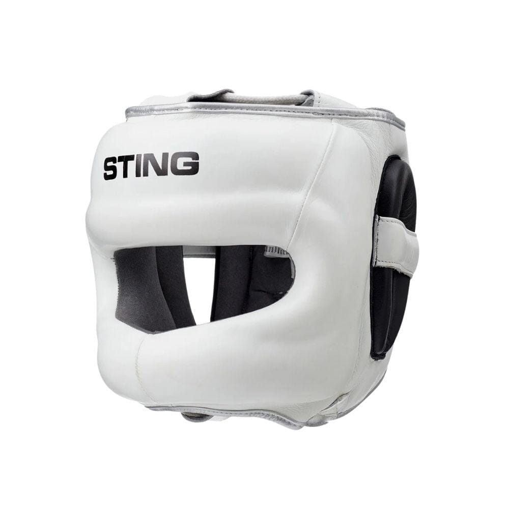 Sting Evolution Face Shield White/Black/Silver Head Guards Sting White/Black/Silver Small 