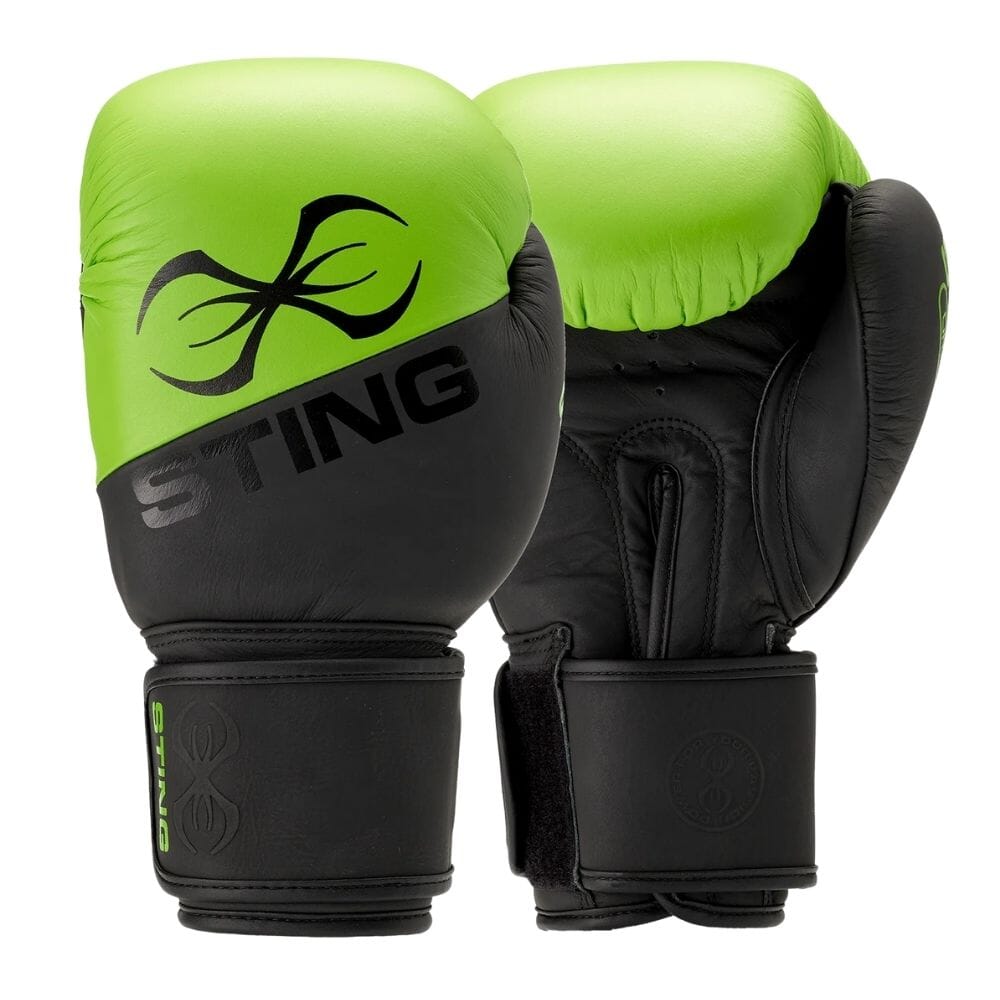 Sting Orion Boxing Gloves Black/Green Boxing Gloves Sting Black/Green 10oz 