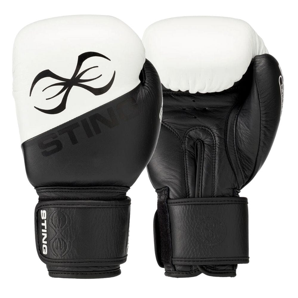 Sting Orion Boxing Gloves Black/White Boxing Gloves Sting Black/White 10oz 
