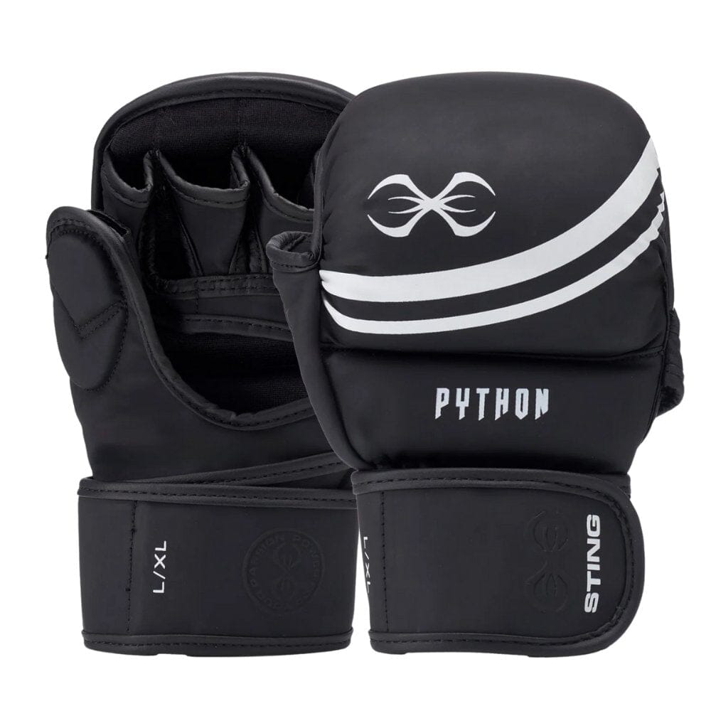 Python Mma Sting Python MMA Sparring Gloves Black/White – MMA Fight Store