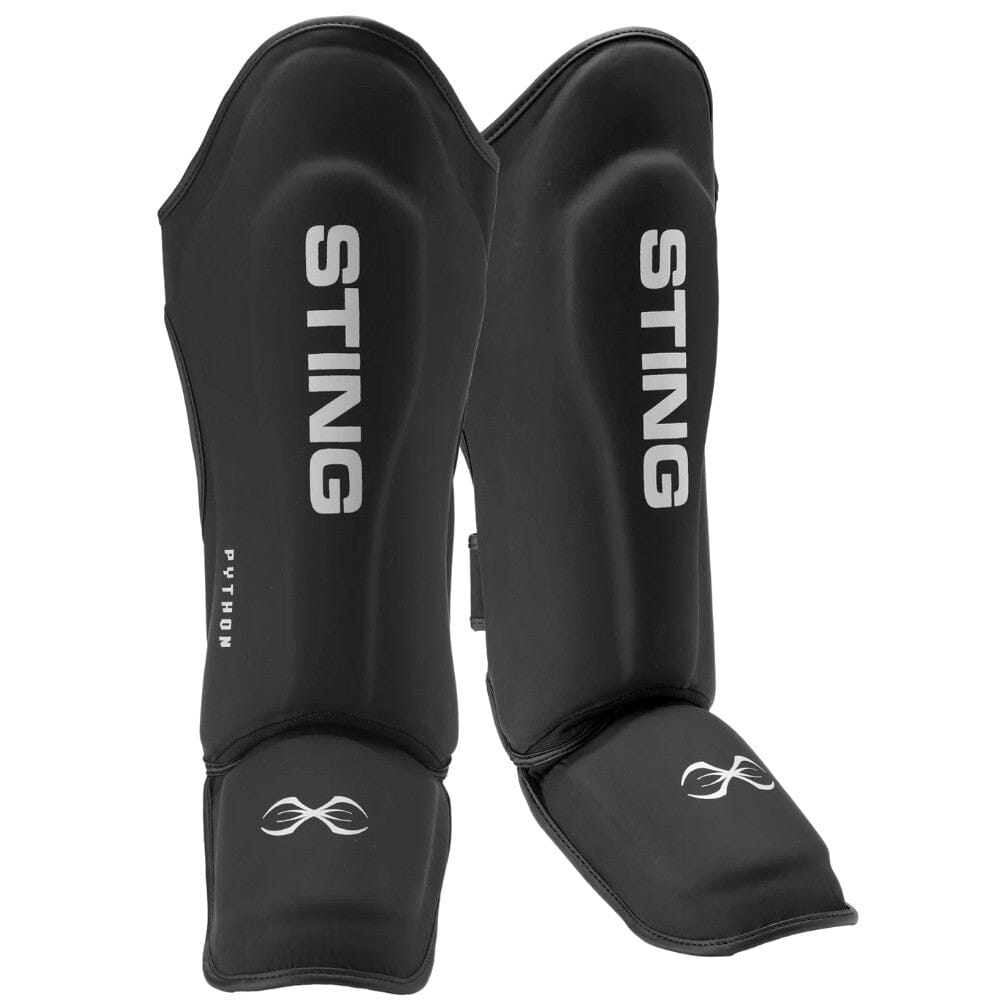 Sting Python MMA Shin and Foot Protector Black/White Shin Guards Sting Black/White Small 