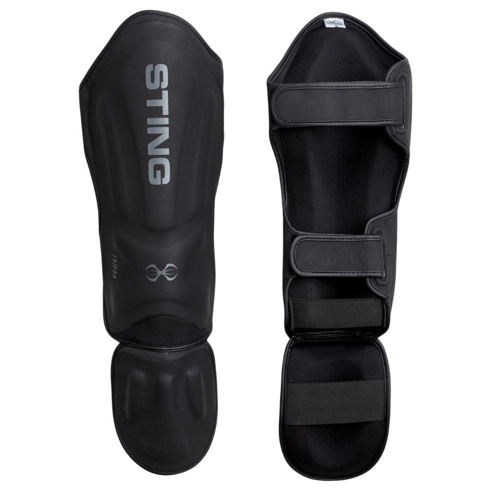 Sting Taipan MMA Shin and Foot Protector Black/Grey Shin Guards Sting 
