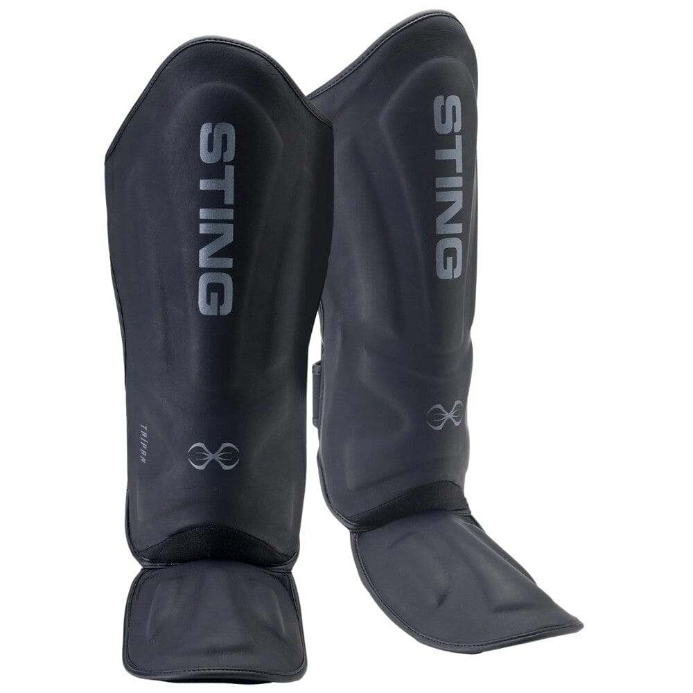 Sting Taipan MMA Shin and Foot Protector Black/Grey Shin Guards Sting Black/Grey Small 