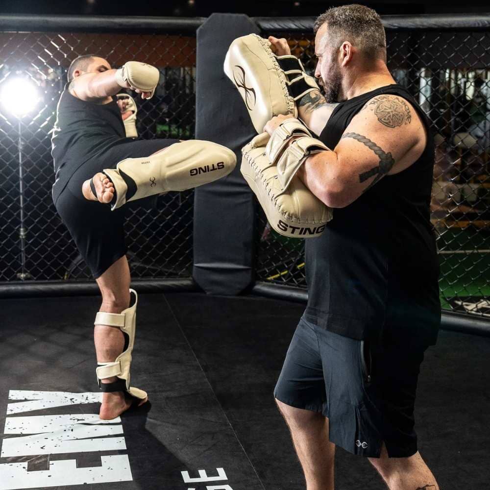 Sting Taipan Thai Kick Pads Beige/Brown Thai Pads Sting 