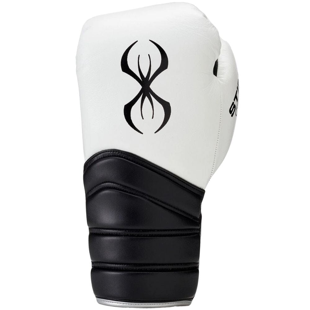 Sting Viper X Lace Up Sparring Gloves White/Black/Silver Boxing Gloves Sting 