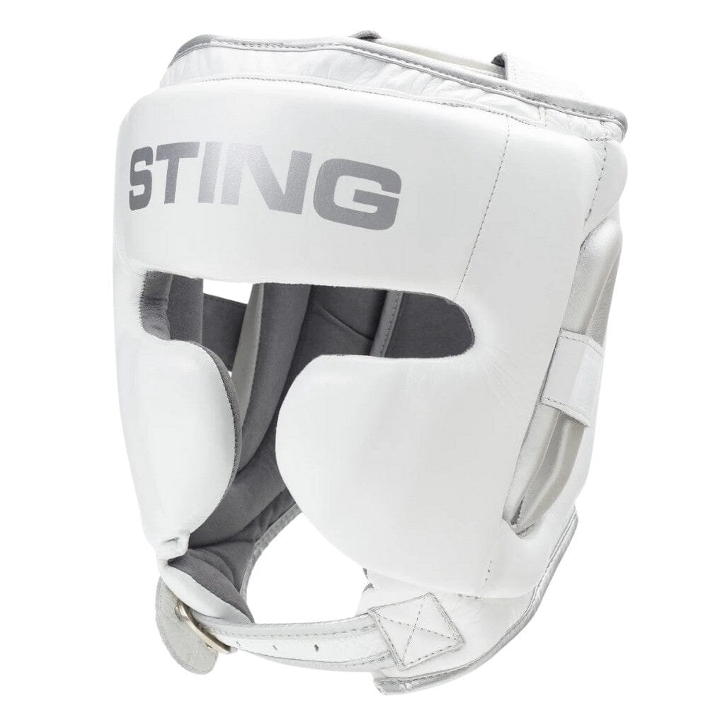 Sting Viper X Gel Full Face Head Guard White/Silver Head Guards Sting 
