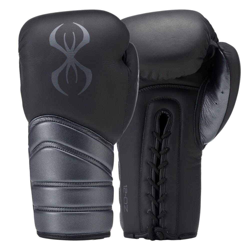 Sting Viper X Lace Up Sparring Gloves Black/Grey Boxing Gloves Sting Black/Grey 14oz 