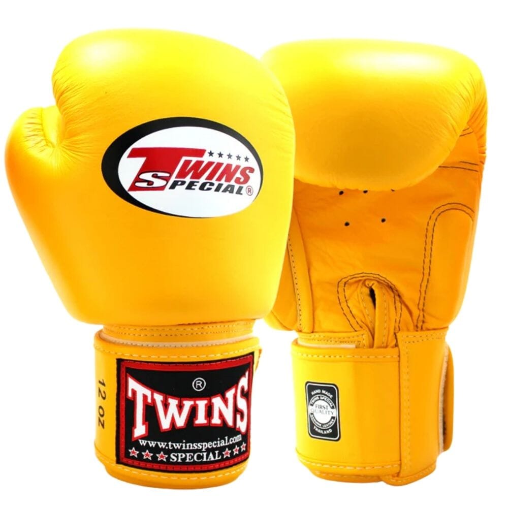 Twins BGVL3 Muay Thai Boxing Gloves Yellow Muay Thai Gloves Twins Yellow 10oz 