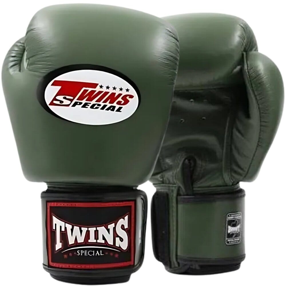Twins BGVL3 Muay Thai Boxing Gloves Olive Muay Thai Gloves Twins Special Olive 10oz 