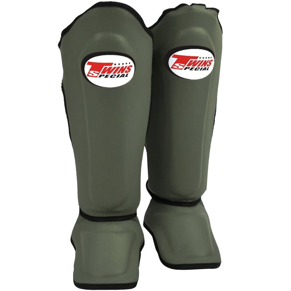 Twins SGL 10 Muay Thai Shin Guards Olive Shin Guards Twins Special Olive Small 