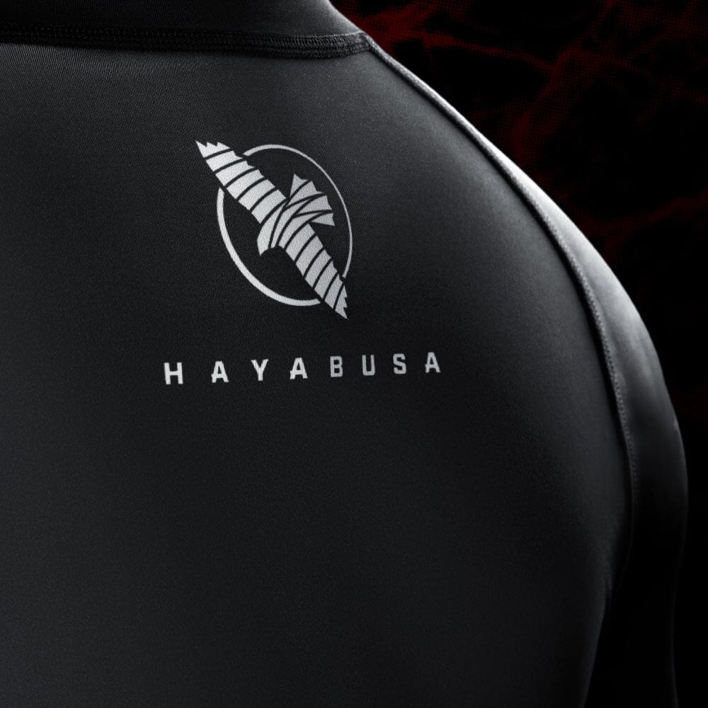 Hayabusa UFC BJJ Womens Short Sleeve Rashguard Black/Red Rashguards Hayabusa 