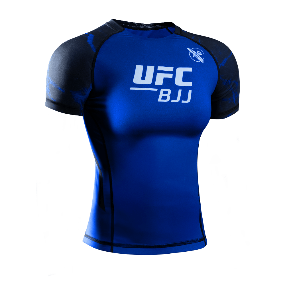 Hayabusa UFC BJJ Womens Short Sleeve Rashguard Black/Blue Rashguards Hayabusa Black/Blue X Small 