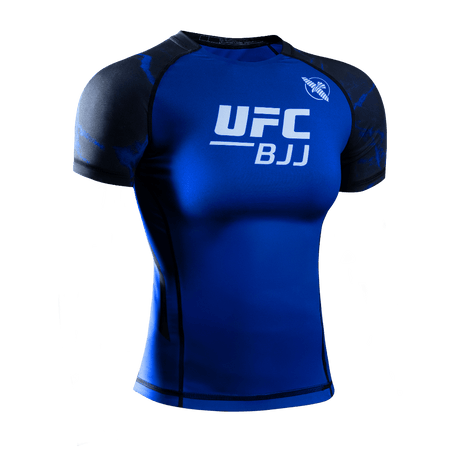 Hayabusa UFC BJJ Womens Short Sleeve Rashguard Black/Blue Rashguards Hayabusa Black/Blue X Small 