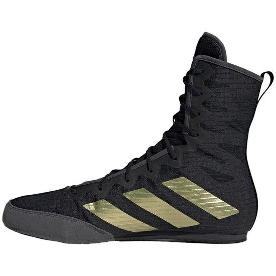 adidas Box Hog IV Boxing Boots Black/Gold Right Side