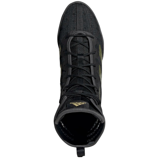 adidas Box Hog IV Boxing Boots Black/Gold Top