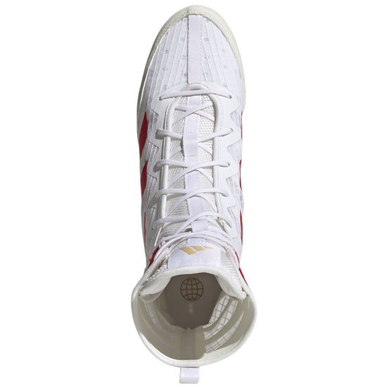 adidas Box Hog IV Boxing Boots White/Red Top