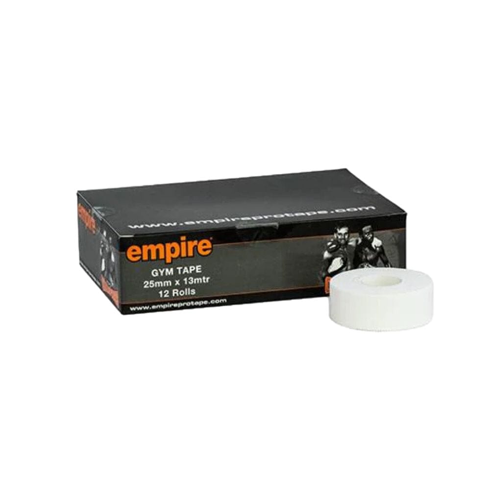 Empire Gym Tape 2.5cm x 13mtr White Boxing Tape Empire Pro Tape White 12 Rolls 