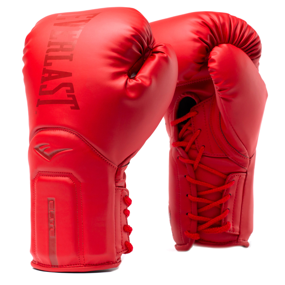 Pro Boxing® Ultimate Lace-Up Boxing Gloves – Red/Black – Pro