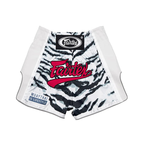 Fairtex BSK2103 Kids White Tiger Muay Thai Shorts