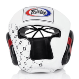 Fairtex HG10 Super Sparring Head Guard Head Guards Fairtex White Medium 