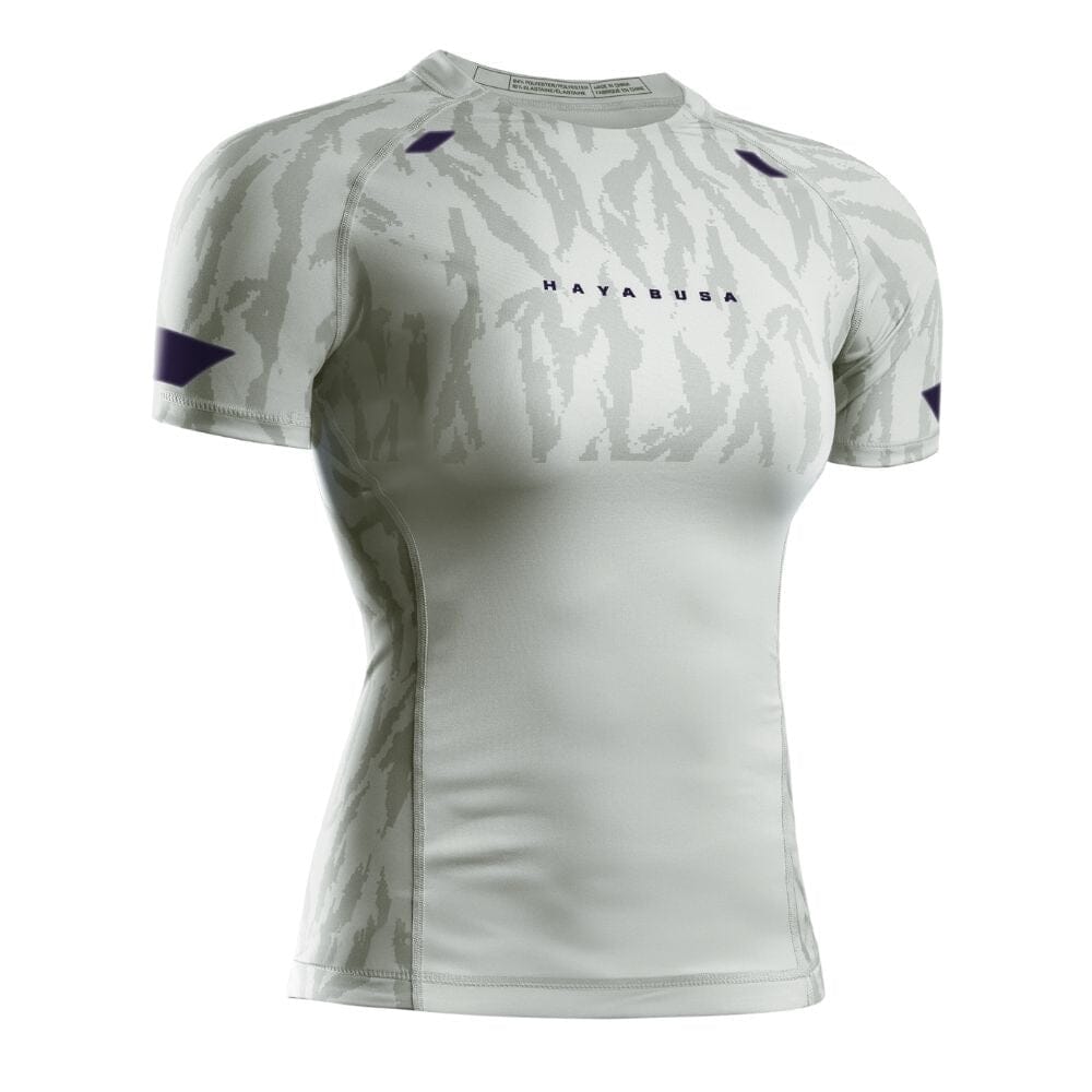 Hayabusa Womens Apex Short Sleeve Rashguard Stone Beige Rashguards Hayabusa 