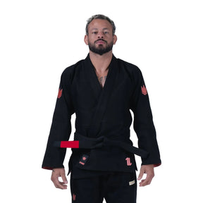 Kingz Mens The One V2 Guava Jiu Jitsu Gi Black/Peach — front