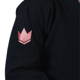 Kingz Mens The One V2 Guava Jiu Jitsu Gi Black/Peach — sleeve crown embroidery