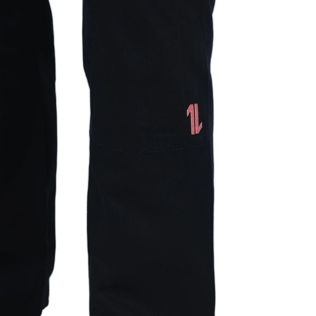 Kingz Mens The One V2 Guava Jiu Jitsu Gi Black/Peach — pants leg logo