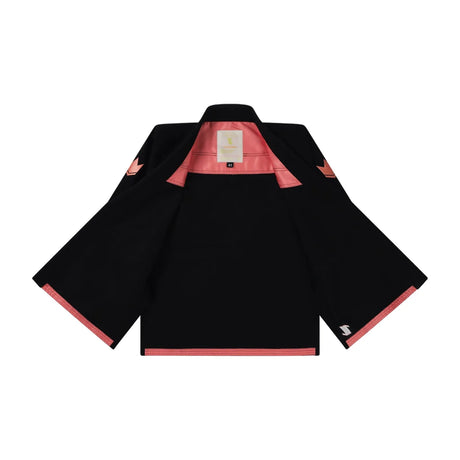 Kingz Mens The One V2 Guava Jiu Jitsu Gi Black/Peach — jacket inner lining