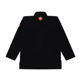 Kingz Mens The One V2 Guava Jiu Jitsu Gi Black/Peach — jacket back