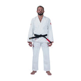 Kingz Mens The One V2 Guava Jiu Jitsu Gi White/Peach — full-length front