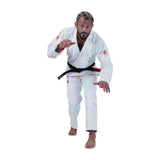 Kingz Mens The One V2 Guava Jiu Jitsu Gi White/Peach — grappling stance