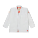 Kingz Mens The One V2 Guava Jiu Jitsu Gi White/Peach — jacket front