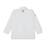 Kingz Mens The One V2 Guava Jiu Jitsu Gi White/Peach — jacket back