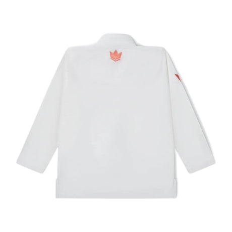 Kingz Mens The One V2 Guava Jiu Jitsu Gi White/Peach — jacket back