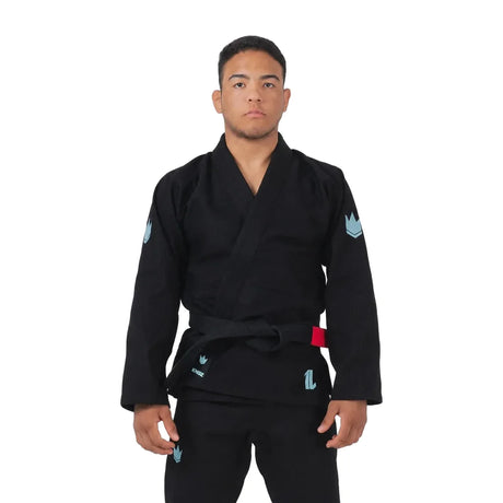 Kingz Mens The One V2 Sky Blue Jiu Jitsu Gi Blue/Black — front
