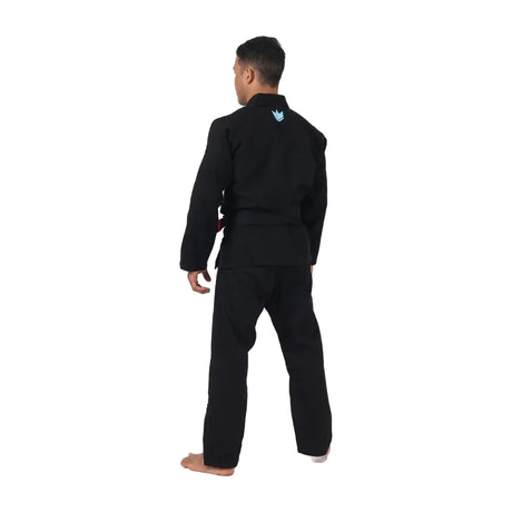 Kingz Mens The One V2 Sky Blue Jiu Jitsu Gi Blue/Black — back three-quarter