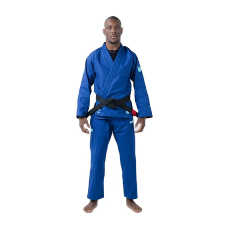 Kingz Mens The One V2 Sky Blue Jiu Jitsu Gi Blue Blue — full-length front