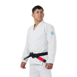Kingz Mens The One V2 Sky Blue Jiu Jitsu Gi Blue/White — front three-quarter