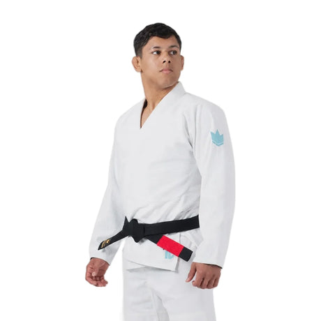 Kingz Mens The One V2 Sky Blue Jiu Jitsu Gi Blue/White — front three-quarter