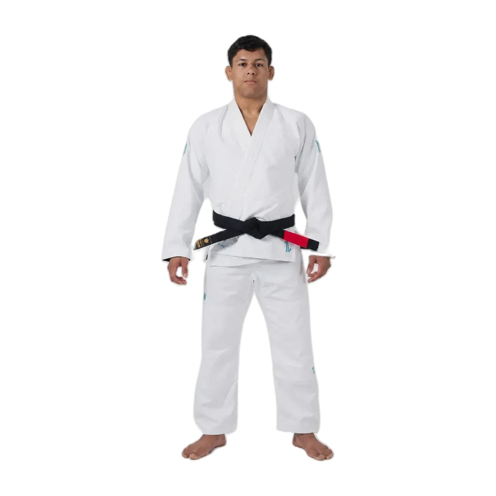 Kingz Mens The One V2 Sky Blue Jiu Jitsu Gi Blue/White — full-length front